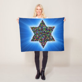 Manta Polar Estrella de David con guijarros