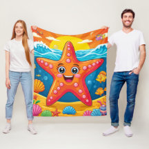 Estrella de mar de dibujos animados linda sonriend