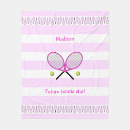 Manta Polar Estrella de tenis de futuro rosa personalizada a r