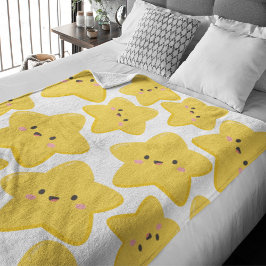 Manta Polar Estrella divertida amarilla