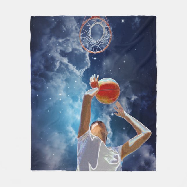 Manta Polar Estrella futurista de baloncesto (Anverso)