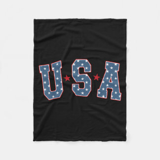 Manta Polar Estrella retro de USA 4 de julio de independencia 