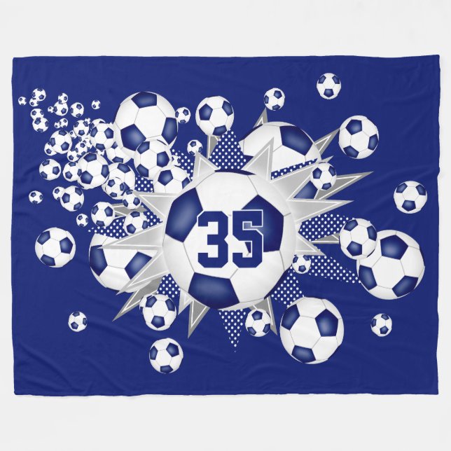Manta Polar estrellas atléticas de baloncesto de fútbol chica  (Frente (Horizontal))