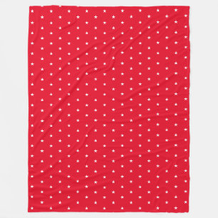 Manta Polar estrellas blancas rojas