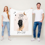 Manta Polar Estrellas celestes y luna infantiles botánicas<br><div class="desc">Hermosa luna botánica de inspiración bohemia y estrellas arrojan manta.</div>