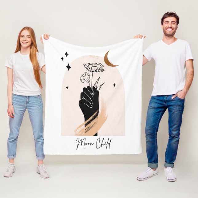 Manta Polar Estrellas celestes y luna infantiles botánicas (In situ)