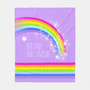 Manta Polar Estrellas color morado del nombre arcoiris