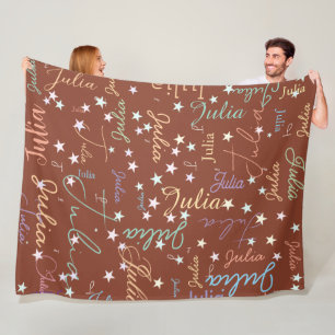 Manta Polar Estrellas con su nombre Terracotta