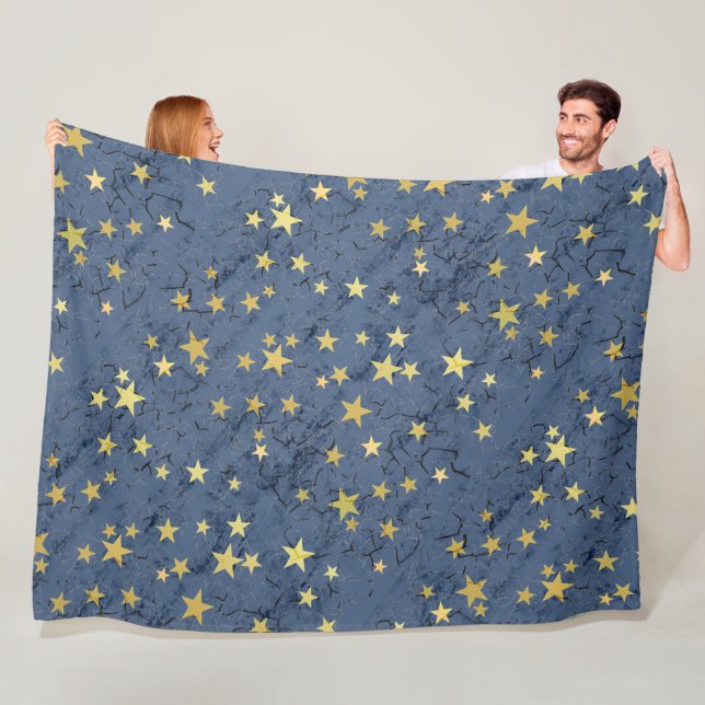 Manta Polar Estrellas de diferentes colores Fleece Blanket (In situ)
