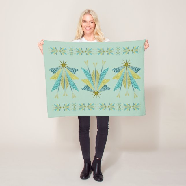 Manta Polar Estrellas de hadas pequeña funda de pistachio (In situ)