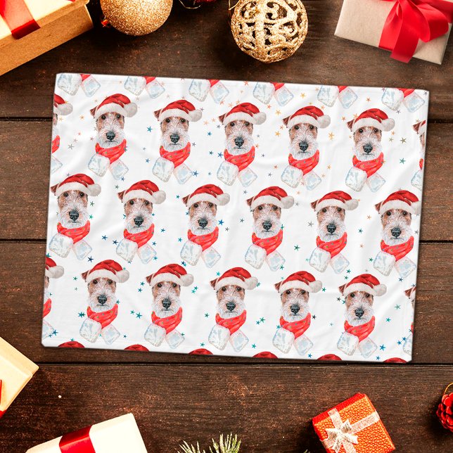 Manta Polar Estrellas de Navidad de la raza de perro Wire Fox  (Subido por el creador)