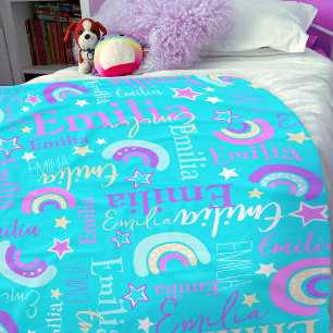 Manta Polar Estrellas del arcoiris funky chicas acuáticos nomb