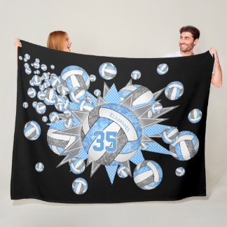 Manta Polar Estrellas deportivas de color gris azul chica sala