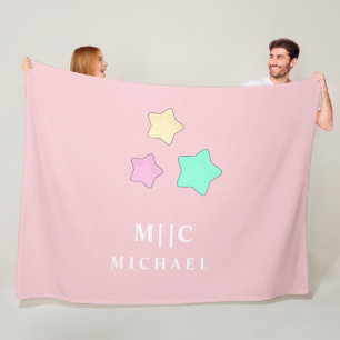 Manta Polar estrellas elegantes rosa retro monocasco moderno b