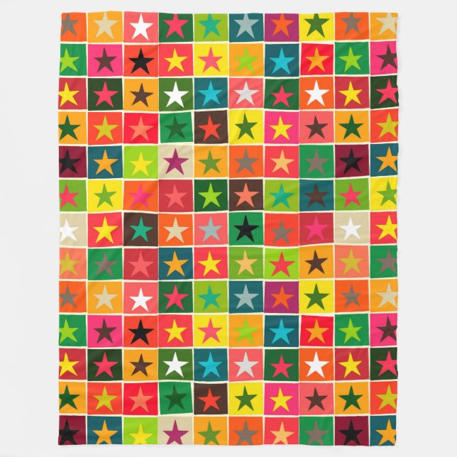 Manta Polar Estrellas en caja de navidades (Anverso)