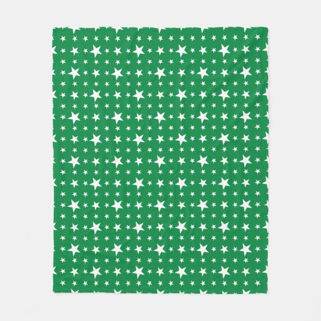 Manta Polar Estrellas fiestas en verde (Anverso)