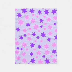 Manta Polar Estrellas moradas y rosas
