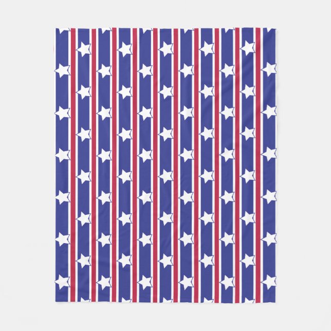 Manta Polar Estrellas patrióticas divertidas y divertidas (Anverso)