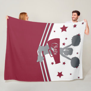 Manta Polar Estrellas Plateadas Granate Animadoras Chicas Anim