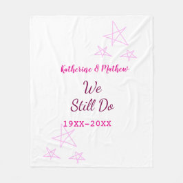 Manta Polar Estrellas rosas Renovación de votos boda de aniver