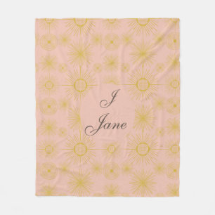 Manta Polar Estrellas solares celestes de Boho rosa personaliz