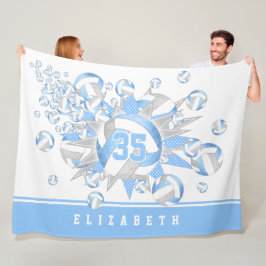 Manta Polar estrellas y bolas de voleibol gris azul oscuro