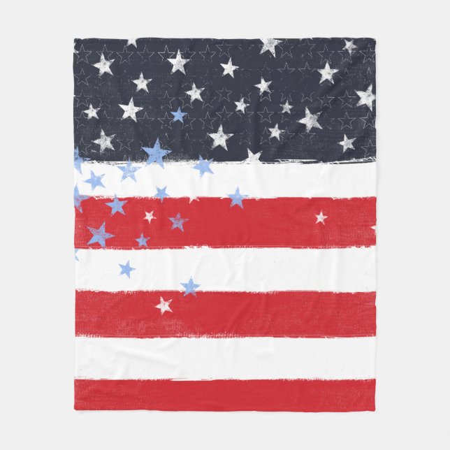 Manta Polar Estrellas y rayas patrióticas (Anverso)