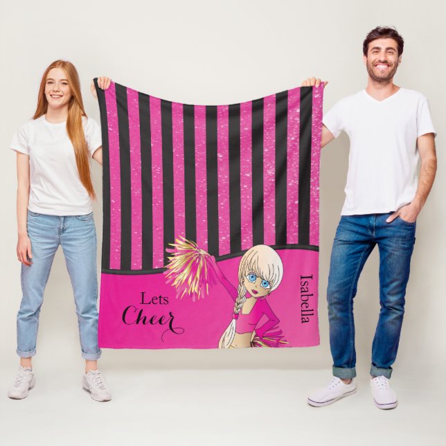 Manta Polar Estriberas rosadas animan (In situ)