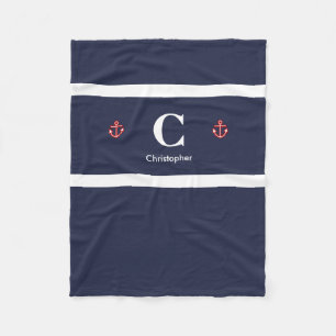 Manta Polar Estribos blancos de la Marina Náutica Personalizad