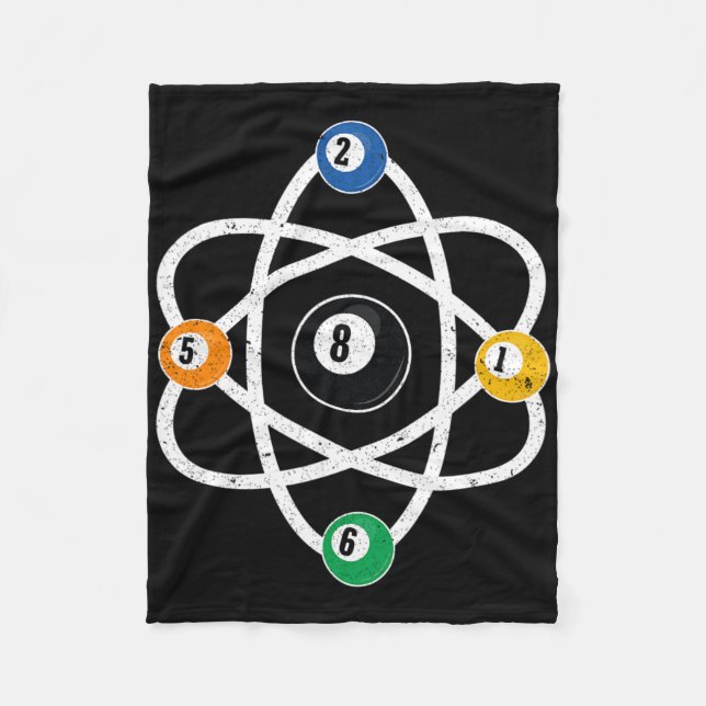 Manta Polar Estructura Atómica Billiards Men Funciona 8 Ball P (Anverso)