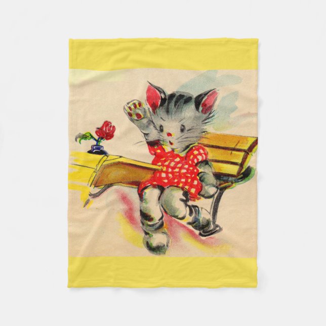 Manta Polar estudiante de gatito kitten (Anverso)