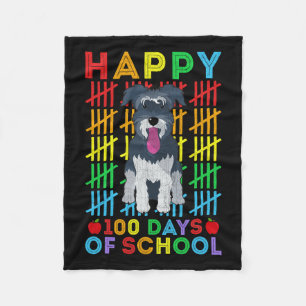 Manta Polar Estudiante De Perro Schnauzer Feliz 100 Días De Es