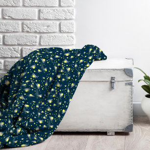 Manta Polar Etéreo y brillante luciérnagas en el patrón noctur