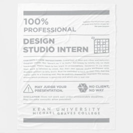 Manta Polar Etiqueta de cuidado del estudio de diseño de Kean