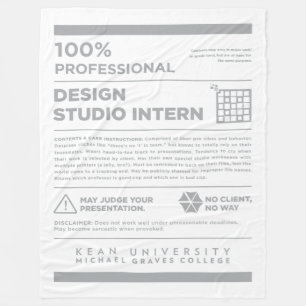 Manta Polar Etiqueta de cuidado del estudio de diseño de Kean 