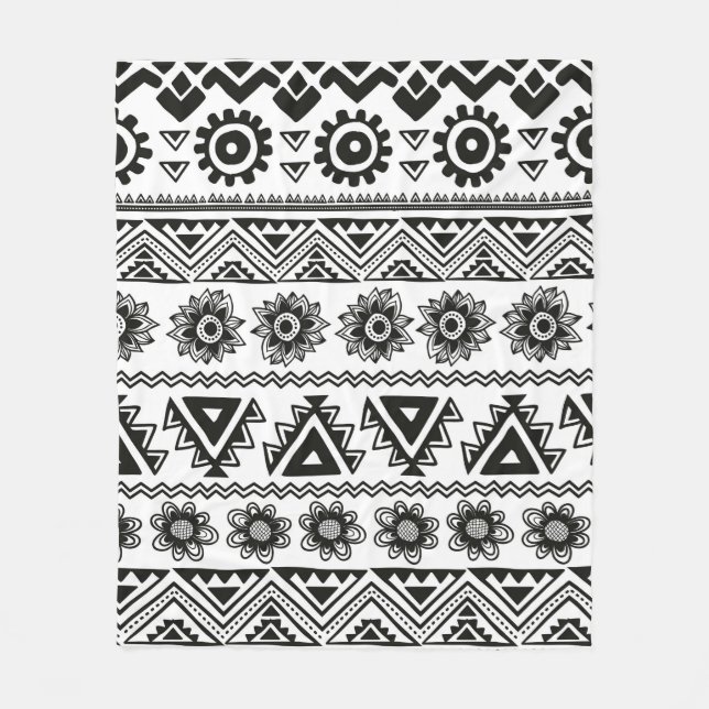 Manta Polar Etnia tribal sin fisuras (Anverso)