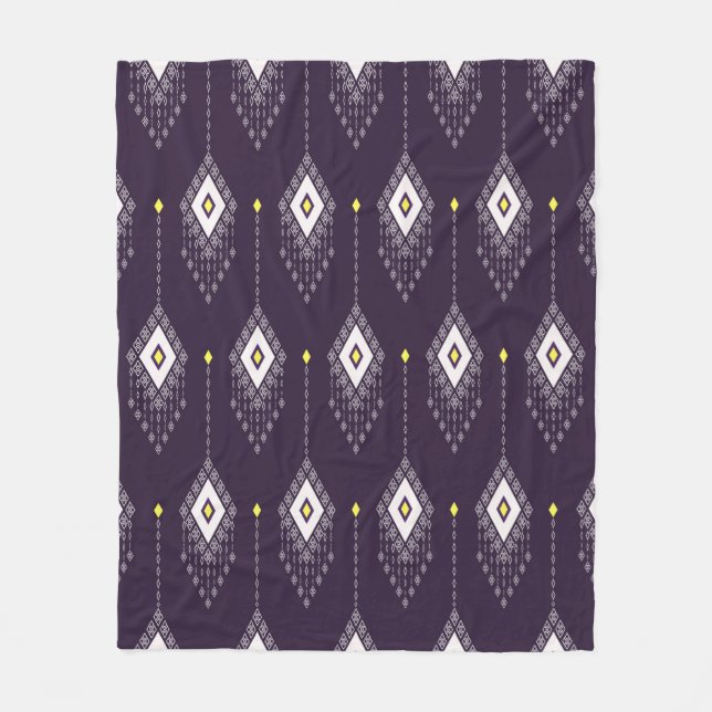 Manta Polar Étnica con forma geométrica hombus sin costura (Anverso)