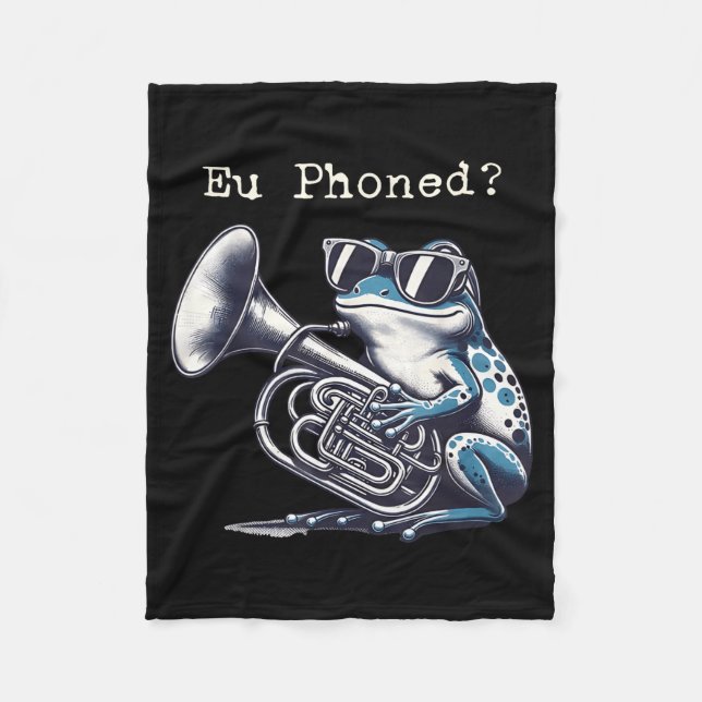 Manta Polar Eu Phoned Funny Euphonium Frog Music Band Pun  (Anverso)