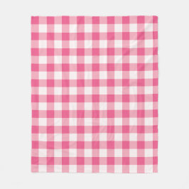 Manta Polar Eucalyptus Pink & White Gingham Check