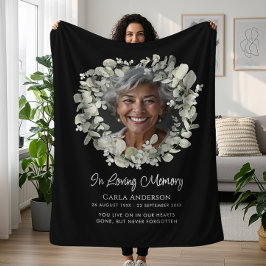 Manta Polar Eucalyptus Script Custom Text & Photo Memorial