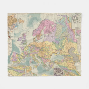Manta Polar Europa - mapa geológico de Europa