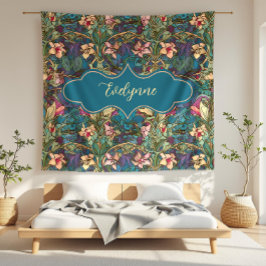 Manta Polar Evelynne Art Nouveau Jewel Toned Floral