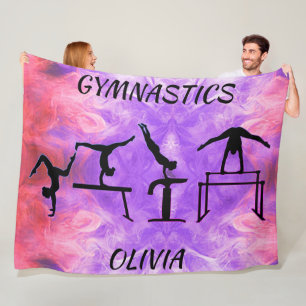 Manta Polar Eventos de gimnasia para Chicas Fleece Blanket
