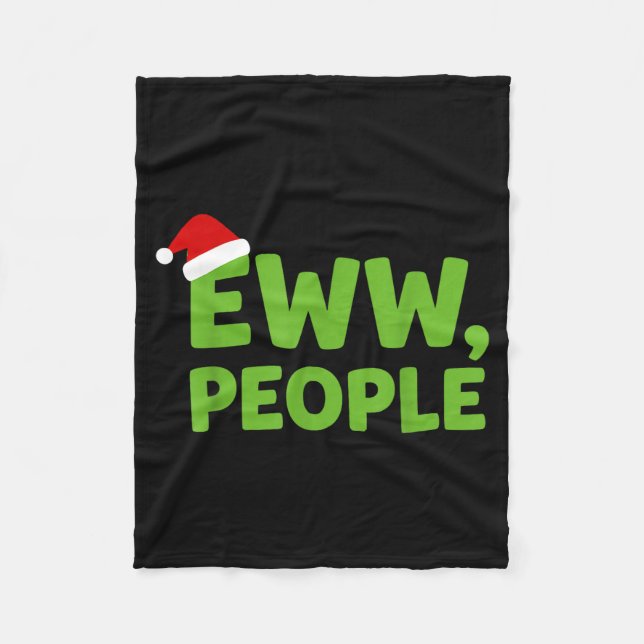 Manta Polar Eww People Santa Hat Funny Christmas Men Women  (Anverso)