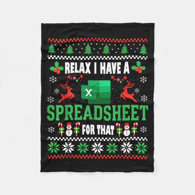 Manta Polar Excel Ugly Christmas Sweater I Have A Spreadsheet  (Anverso)