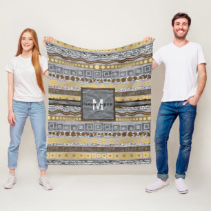 Manta Polar Exclusivo industrial urbano del monograma mezclado