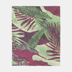 Manta Polar Exótico tropical: verde de moda sin problemas