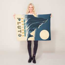 Manta Polar Explorar el cartel de viaje vintage de Plutón - Es