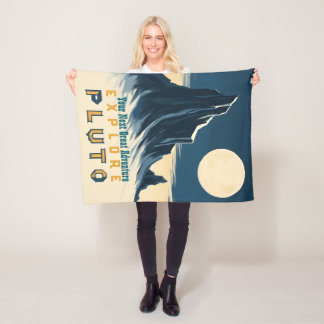 Manta Polar Explorar el cartel de viaje vintage de Plutón - Es