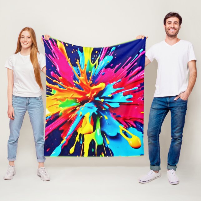 Manta Polar Explosión abstracta de color y pintura (In situ)